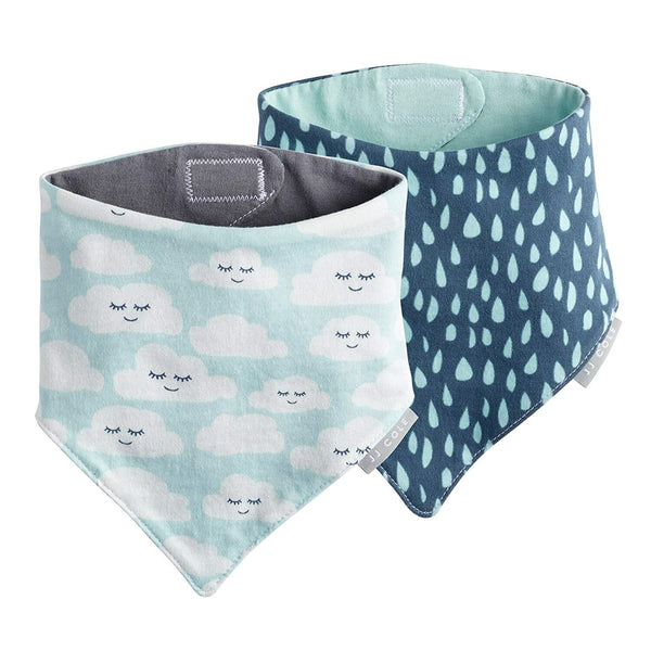 JJ Cole Reversible Bandana Bib Set | On Cloud 9 | 2 Pack