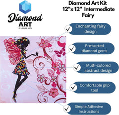 Leisure Arts Diamond Art Fairy 5D Painting Kit 12x12
