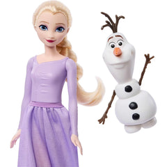 Mattel Disney Frozen Elsa Fashion Doll with Olaf Snowman Figure