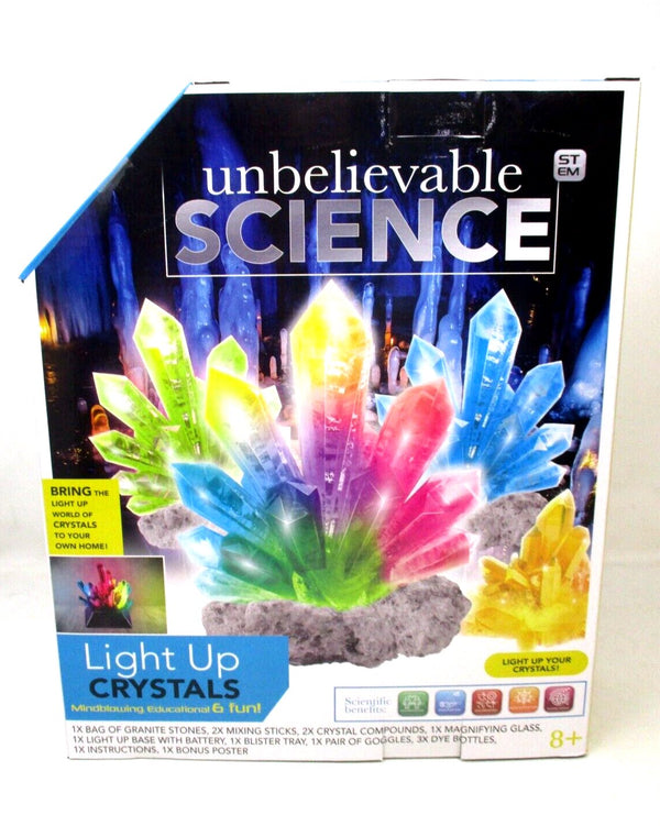 Unbelievable Science Light Up Crystals Growing Kit
