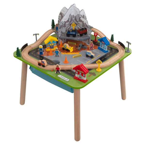 KidKraft Rocky Mountain Wooden Train Set & Table with 50 Accessories