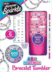 Shimmer 'n Sparkle ABC Bead Bracelet Making Set with 20oz Tumbler