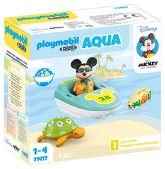 PLAYMOBIL 1.2.3 Disney Mickey Boat Tour Playset for Ages 12M+