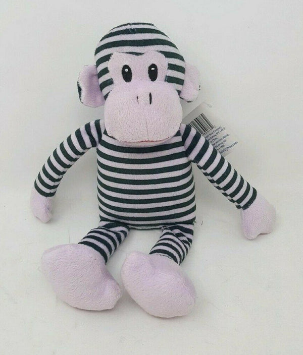 Beverly Hills Baby Plush Rattle Purple Monkey Striped