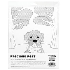 Leisure Arts Dot Art Pets Coloring Sheets with Marker Set