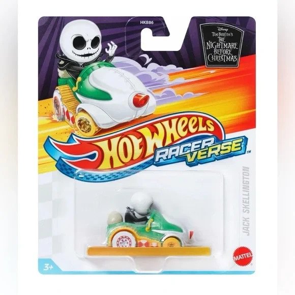 Hot Wheels Racer Verse Jack Skellington Die-Cast Car 1:64 Scale