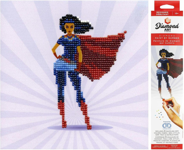Diamond Art by Leisure Arts Hero Diamond Painting Kit, 8"x8"