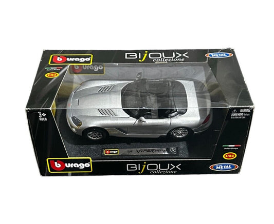 Bburago Dodge Viper SRT-10 Die-Cast Model Car – Silver 1:24 Scale