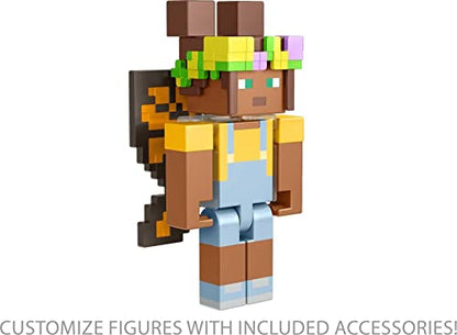 Minecraft Creator Series Fairy Wings Figure, Collectible Building Toy, 3.25-inch Action Figure with Accessories, Gift for Ages 6 Years & Older