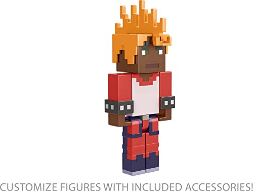 Mattel Minecraft Creator Series Wrist Spikes Figure, Collectible Building Toy, 3.25-inch Action Figure with Accessories, Gift for Ages 6 Years & Older