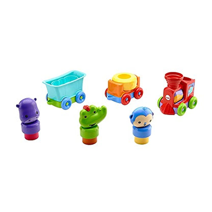 Fisher-Price Silly Safari Rattle & Roll Animal Train, Multicolor