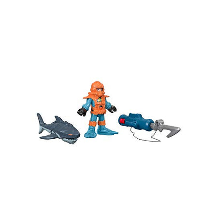 Imaginext Reef Diver Figure with Shark & Accessories