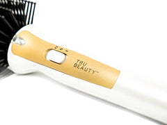 Tru Beauty, 2-in-1 Hot Styling Brush, Ionic Tourmaline Barrel - White/Gold