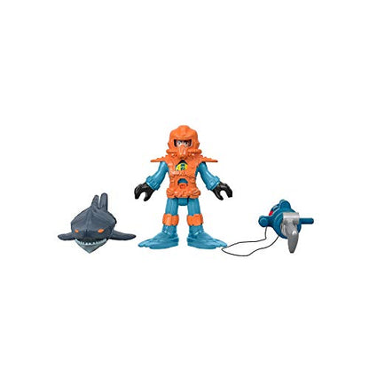 Imaginext Reef Diver Figure with Shark & Accessories