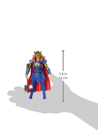 Marvel Studios' Thor: Love and Thunder Thor Toy, 6-Inch-Scale Deluxe Action Figure with Action Feature, Toys for Kids Ages 4 and Up