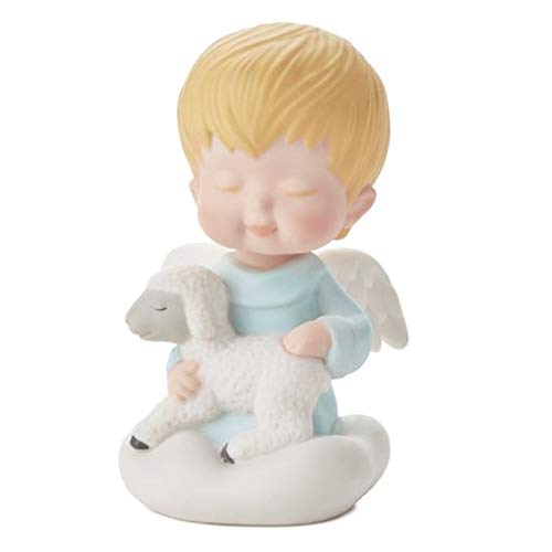 Hallmark Mary's Angels Safe & Snug Lamb Figurine Blue