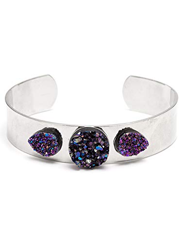LaurDIY Silver Purple Cuff Bracelet MINI DIY KIT, Multicolor