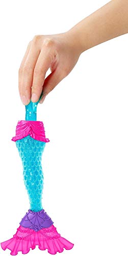 Barbie Dreamtopia Slime Mermaid Doll with 2 Slime Packets, Removable Tail and Tiara, Makes a Great Gift for 3 to 7 Year Olds, multi color (GKT75)