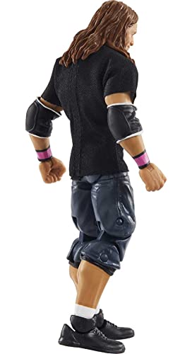 Mattel Bret “Hit Man” Hart WrestleMania Action Figure with entrance shirt & Vince McMahon Build-A-Figure Pieces, 6-in Posable Collectible Gift for Fans Ages 8 Years Old & Up