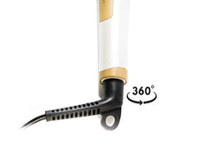 Tru Beauty, 2-in-1 Hot Styling Brush, Ionic Tourmaline Barrel - White/Gold