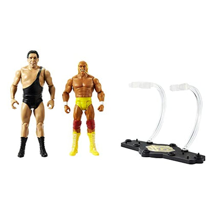 Mattel Hulk Hogan vs Andre The Giant Championship Showdown 2-Pack 6-inch Action Figures Friday Night Smackdown Battle Pack for Ages 6 Years Old & Up