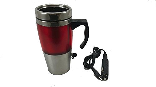 Northpoint 6oz Electronic Travel Cup Warmer w/USB Charger (Silver/Red)