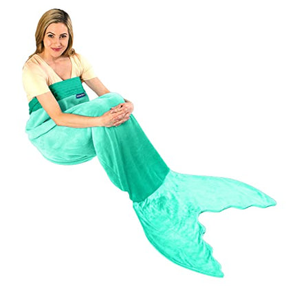 Blankie Tails | Mermaid Blanket Wearable Blanket - Double Sided Mermaid Minky Fleece Blanket