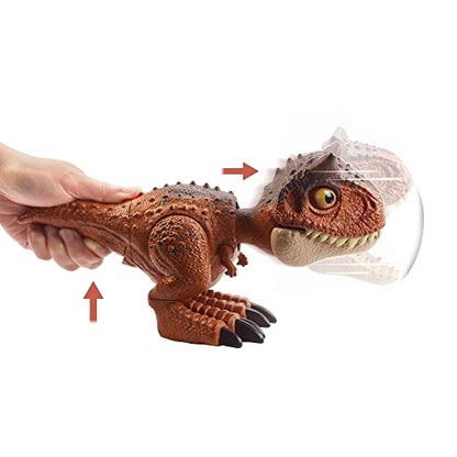 Jurassic World Toys Chompin’ Carnotaurus Toro Dinosaur Action Figure Camp Cretaceous with Button-Activated Chomping & Other Motions, Realistic Sculpting, Kid Gift Age 4 Years & Up, Multi