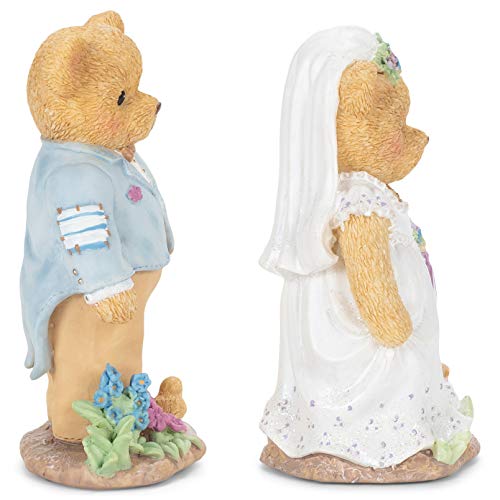 Roman 12926 Cherished Teddies Theo and Olivia Wedding Couple Figure, 4.25-inch Height