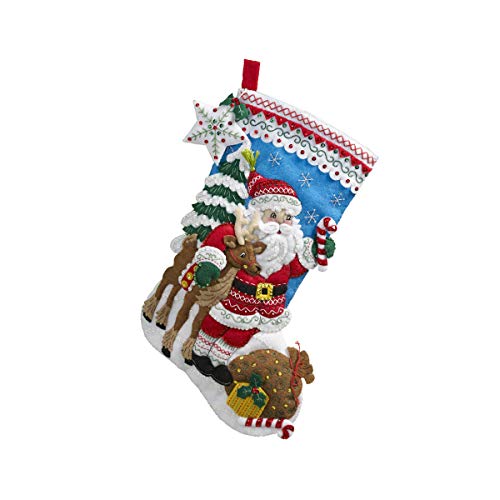 Bucilla Nordic Santa Felt Applique Stocking Kit, 86647 18-Inch