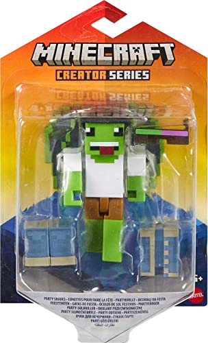 Mattel Minecraft Creator Series Party Shades Figure, Collectible Building Toy, 3.25-inch Action Figure with Accessories, Gift for Ages 6 Years & Older