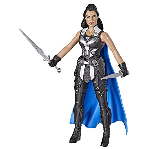 Marvel Studios' Thor: Love and Thunder King Valkyrie Toy, 6-Inch-Scale Deluxe Action Figure with Action Feature, Toys for Kids Ages 4 and Up