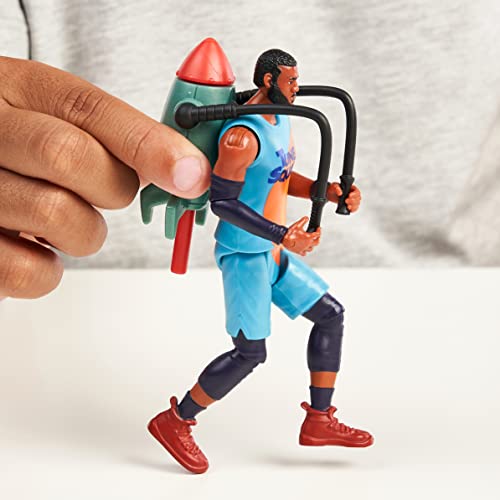 Moose Toys Space Jam: A New Legacy - Baller Action Figure - 5" Lebron James with Acme Rocket Pack 4000