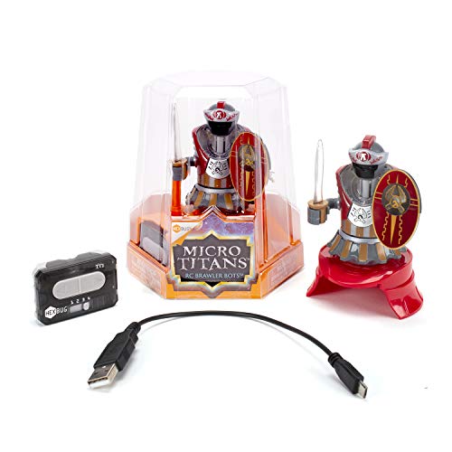 HEXBUG Micro Titans Centurion Single, Toys for Kids, Remote Controlled Robot Battle (Red)