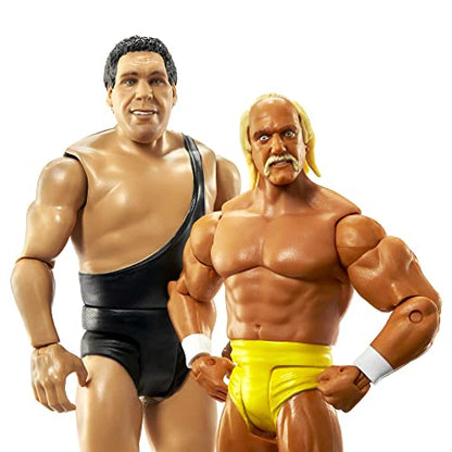 Mattel Hulk Hogan vs Andre The Giant Championship Showdown 2-Pack 6-inch Action Figures Friday Night Smackdown Battle Pack for Ages 6 Years Old & Up