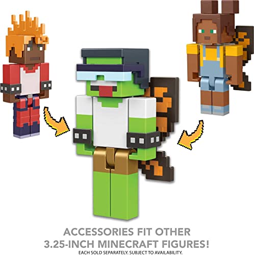 Minecraft Creator Series Fairy Wings Figure, Collectible Building Toy, 3.25-inch Action Figure with Accessories, Gift for Ages 6 Years & Older