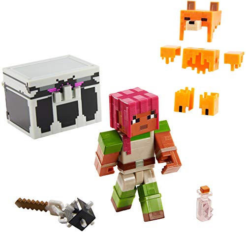 Mattel Minecraft Dungeons Battle Chest with Figure, Weapon and Accessories, Action & Adventure Toy Based on Video Game, For Storytelling Play and Display, Gift for 6 Years Old and Up