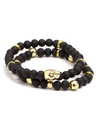 LaurDIY Black Gold Stretch Bracelet MINI DIY KIT, Multicolor