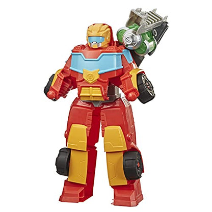 Transformers Playskool Heroes Rescue Bots Academy Rescue Power Hot Shot Converting Toy Robot, 14-Inch Collectible Action Figure Toy for Kids Ages 3 and Up