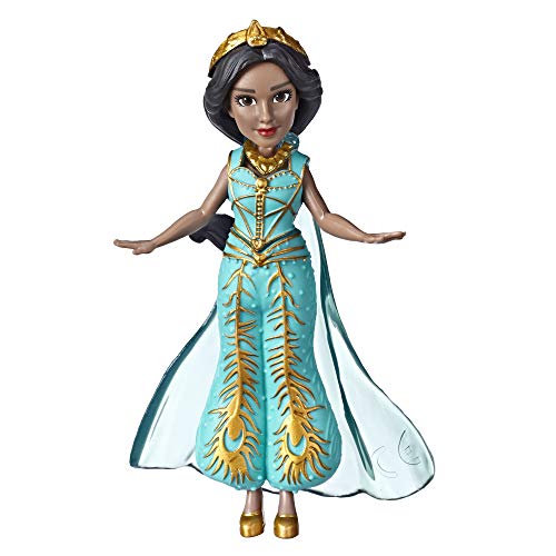 Disney Collectible Princess Jasmine Small Doll in Teal Dress Inspired by Disney's Aladdin Live-Action Movie, Toy for Kids Ages 3 & Up, 3.5"