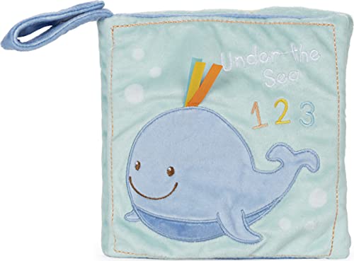 GUND Sleepy Seas 123 Whale Soft Book Plush Stuffed Sensory Stimulating Toy, 8"