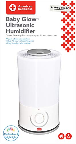 The First Years American Red Cross Baby Glow Ultrasonic Humidifier, White