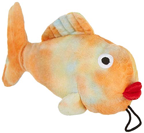 Patchwork Pet 10'' Tie Dye Fish Dog Toy One Size Yellow/Orange