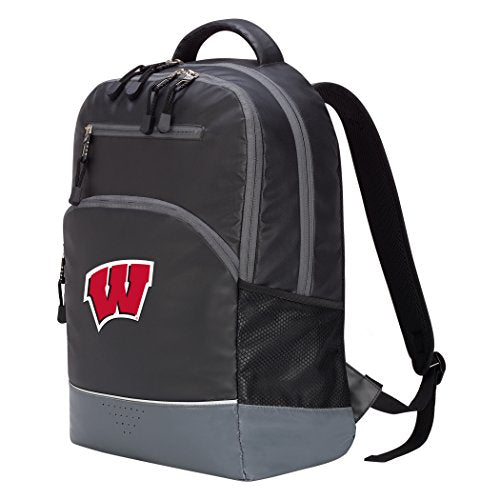Officially Licensed NCAA Wisconsin Badgers "Alliance" Backpack, Black, 19"