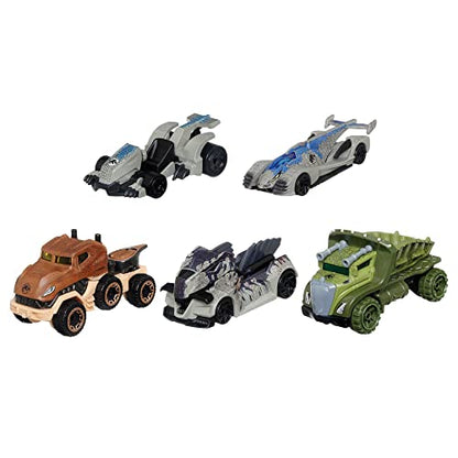 Hot Wheels Character Cars Velociraptor Blue, Toy Vehicle for Ages 3 and Up