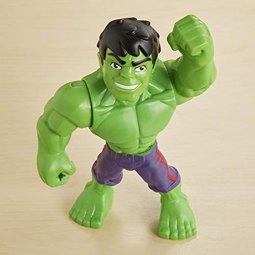 Playskool Heroes Marvel Super Hero Adventures Mega Mighties Hulk Collectible 10" Action Figure, Toys for Kids Ages 3 & Up