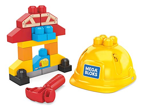 Mega Bloks Lil’ Building Toolkit Preschool Building Set with Hammer