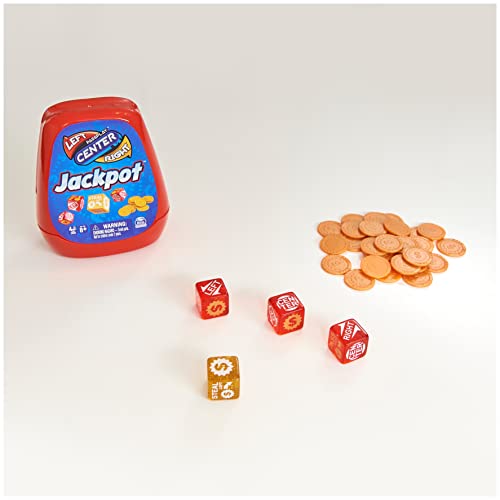The Game of Left Center Right, Jackpot Dice Game Small Group or Large Party Family Travel Board Game, for Kids & Adults Ages 8 and up