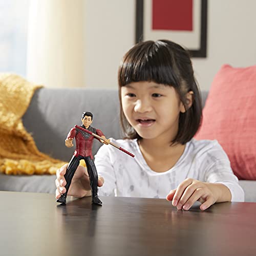 Marvel Hasbro Shang-Chi and The Legend of The Ten Rings Shang-Chi 6-inch Action Figure Toy with Bo Staff Attack Feature! for Kids Ages 4 and Up