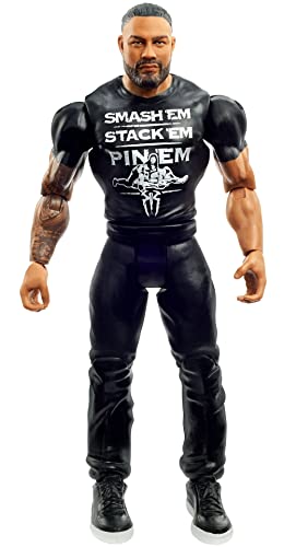 WWE Basic Roman Reigns Action Figure, Posable 6-inch Collectible for Ages 6 Years Old & Up